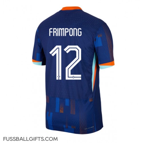 Niederlande Jeremie Frimpong #12 Fußballbekleidung Auswärtstrikot EM 2024 Kurzarm